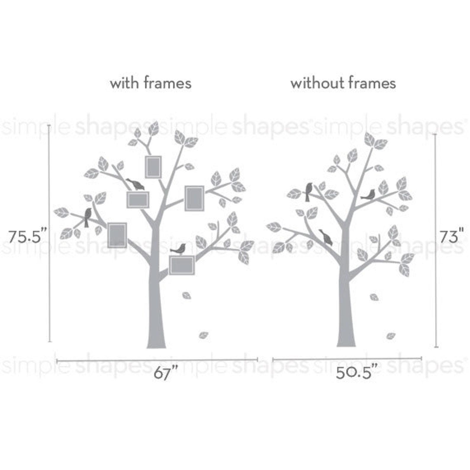 Family Tree Decals Kids Wall Decals Nursery Simple Modern Etsy