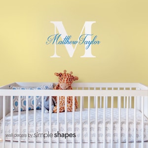 Wall Decal Name Monogram Vinyl Decal Lettering Personalized For Your Child Wall Words