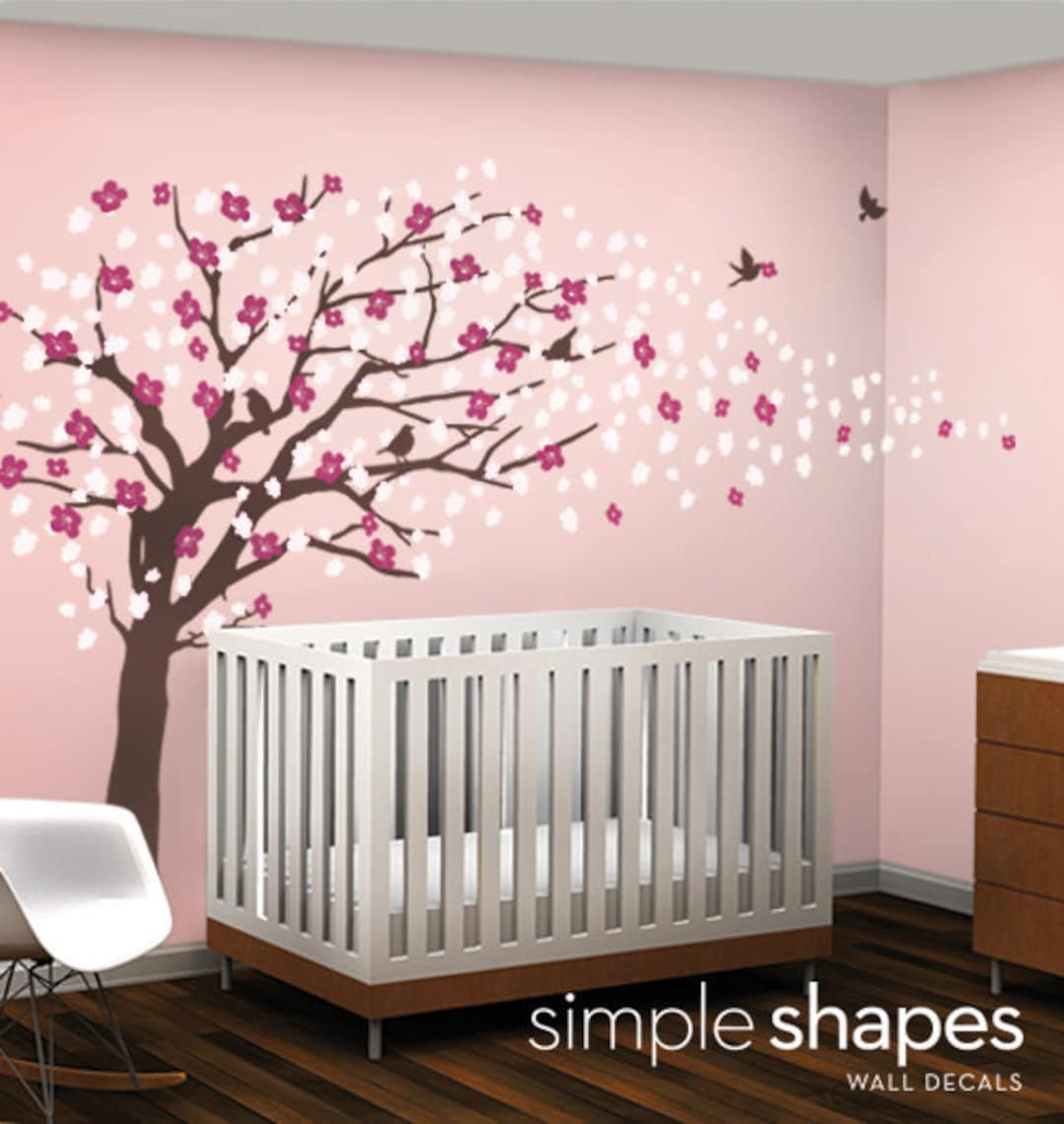 Vinyl Wall Art Decal Sticker Cherry Blossom Tree Elegant Style LARGE Etsy