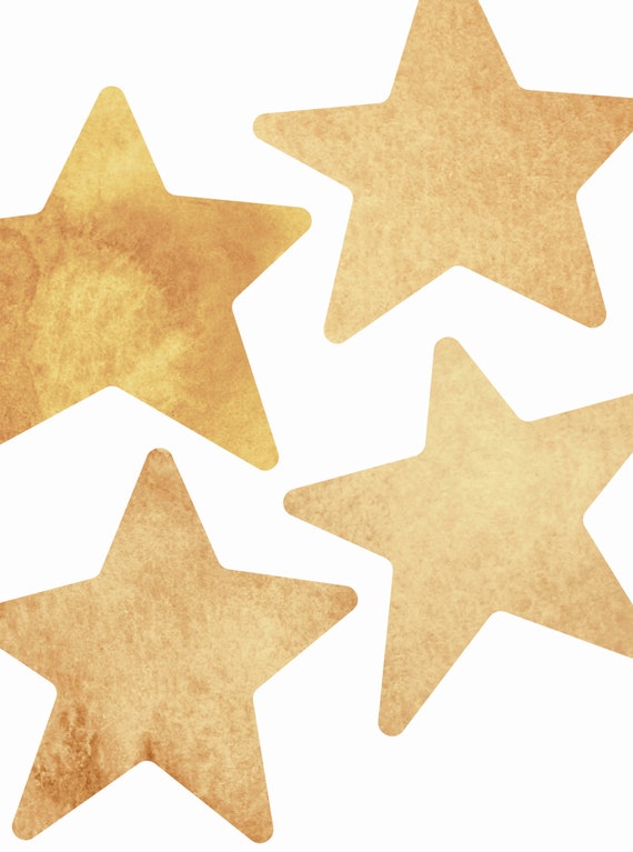 Children Gold Star Stickers, Stars Gold Color Sticker