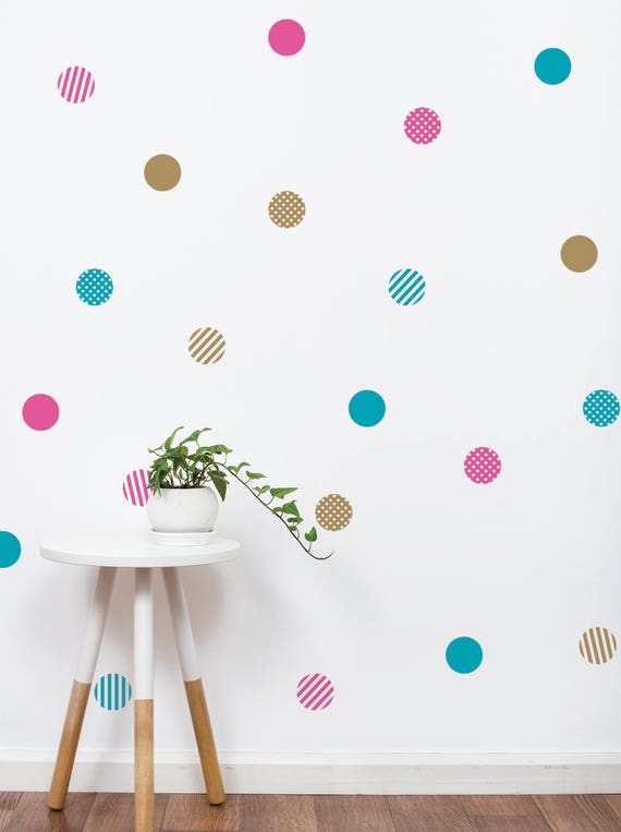 Mini adesivi murali a pois: decorazioni multicolori per la cameretta dei bambini - Italia