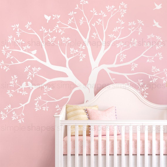 organic giant family tree wall decal tree wall decal sticker | etsy