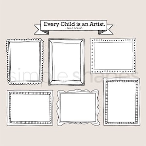 Kids Art Display Frames Photo Frames Wall Stickers Peel and Stick image 2