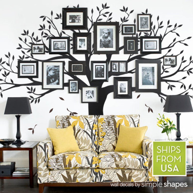 Wall Decals Living Room Wall Decals Bedroom Family Tree Decal Etsy