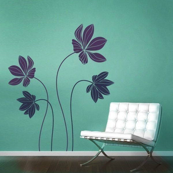 Cyclamen Flower Set Decal - Vinyl Wall Stickers