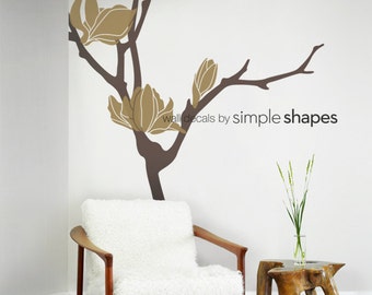 Magnolia Flower Tree Decal