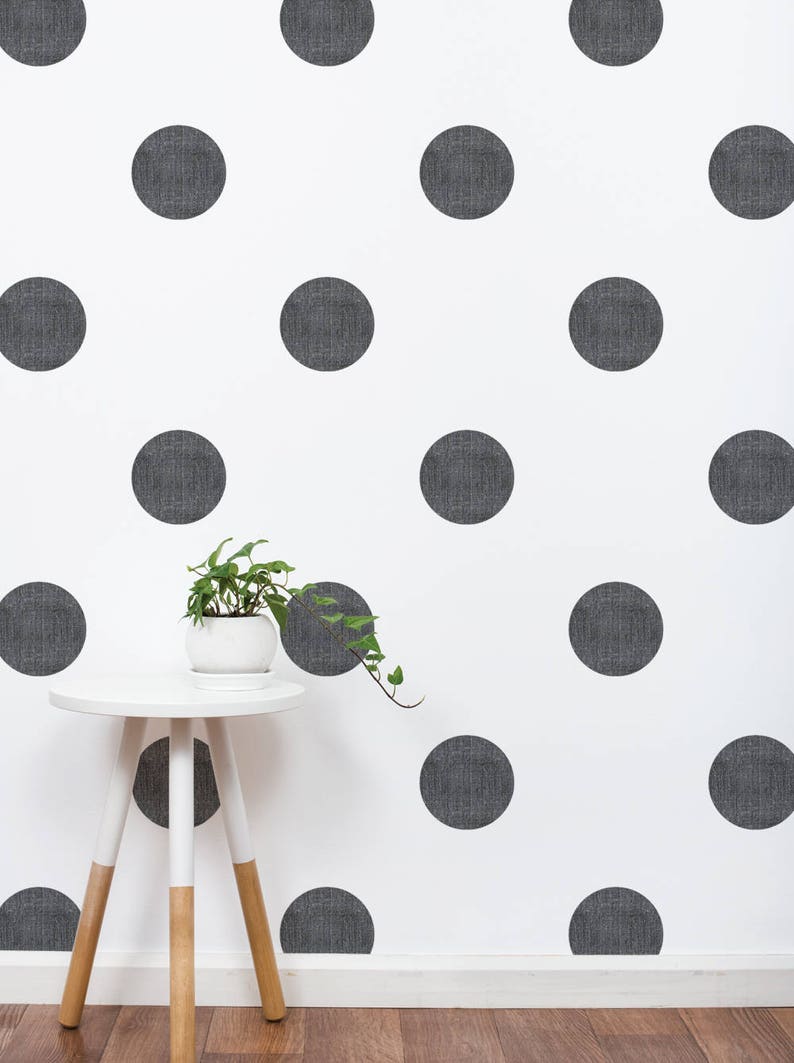 Textured Dots Wall Sticker 6 Inch Polka Dots Wall Stickers Etsy