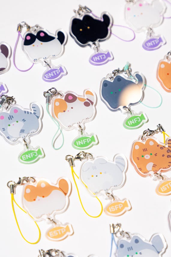 MBTI 16 Personalities Cat Phone Charm