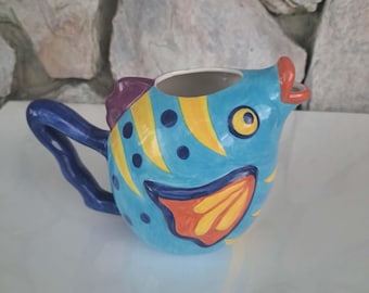 Figural Fish Pitcher 6"T x 8"W