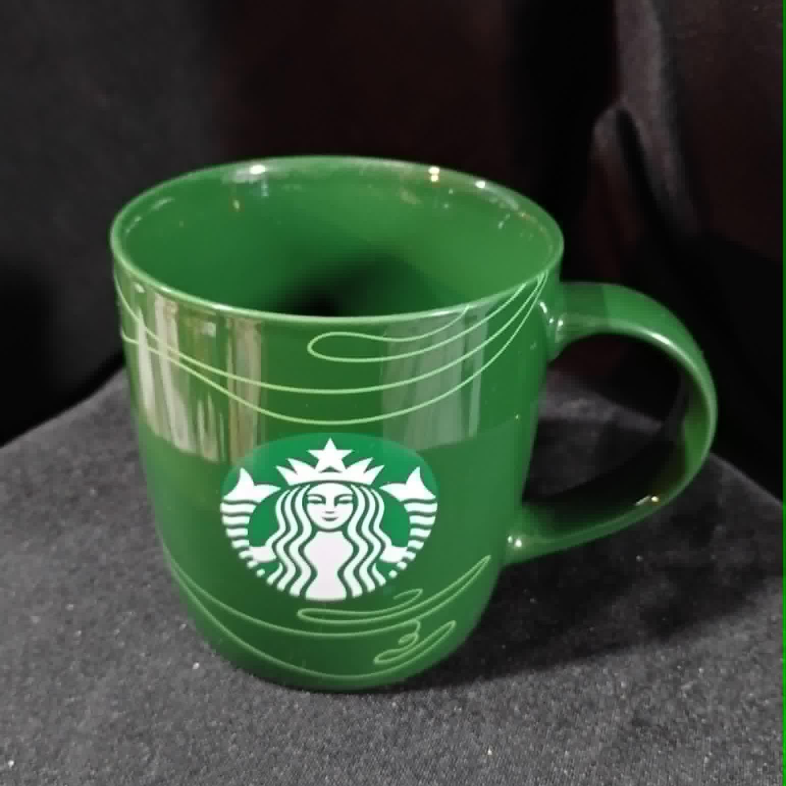 Starbucks Green Mug 12 Oz - Etsy