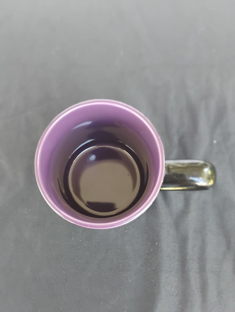 Nightmare Before Christmas Skellington Mug Purple Glitter Spider 14 oz Disney - Like NEW - 4" x 3.5" image 3