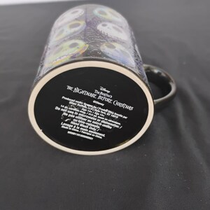 Nightmare Before Christmas Skellington Mug Purple Glitter Spider 14 oz Disney - Like NEW - 4" x 3.5" image 4