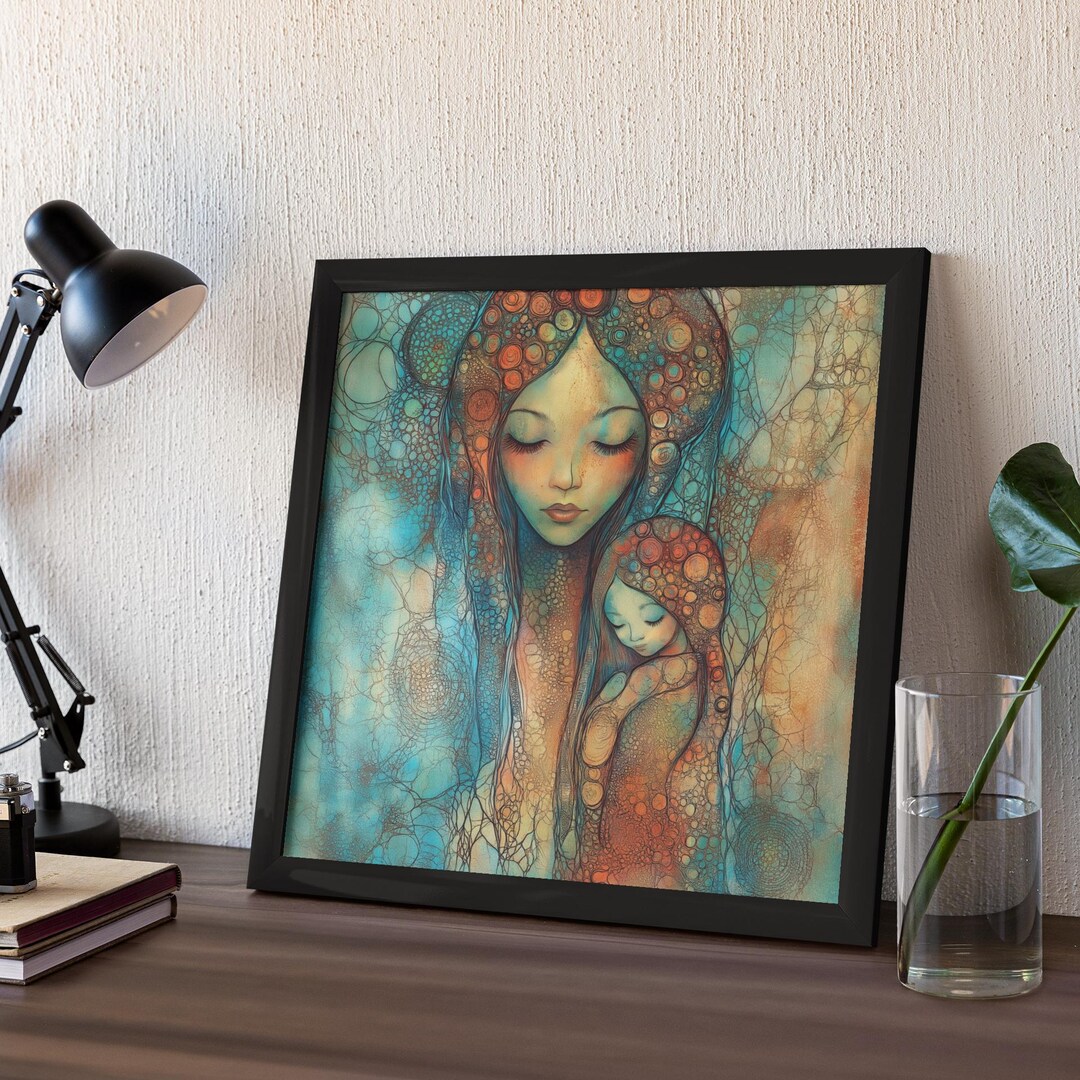Black Madonna and Child Art Print, Divine Feminine Wall Decor, Sacred ...
