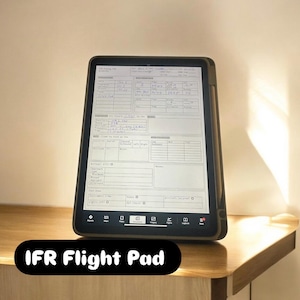 Digital IFR Flight Pad - Checklist e notas para pilotos | Compatível com Foreflight | (Planejamento de voo, pilotos estudantes, pilotos IFR, Checklist)