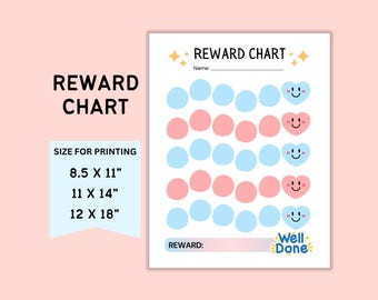 Reward Chart, Toddler Reward Chart, Reward Chart Printable, Kids Routine Chart, Printable Kids Reward Chart, DIGITAL DOWNLOAD - B02