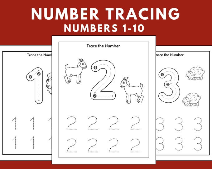 Number Tracing Worksheet | 0 to 10 Preschool Printables | Number ...