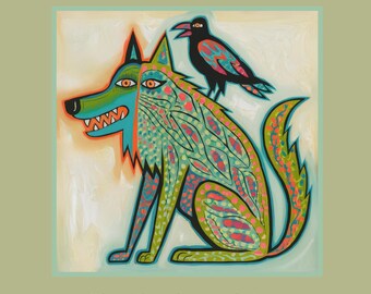 Wolf Spirit Animal Art Print: Wildlife Nature Illustration (Digital Download)