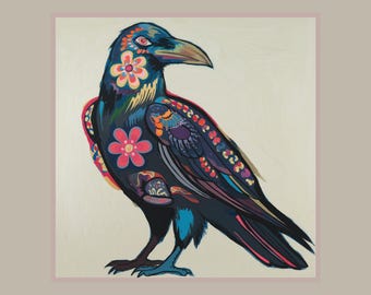 Rabenspirit Tierdruck: Mystische Vogelkunst, Intuitive Anleitung (Digitaler Download)