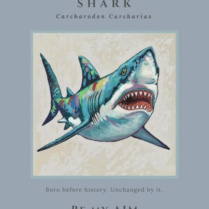 SHARK Spirit Animal Print - Ocean Marine Wall Art (Digital Download, jpg/png) - Be My AIM