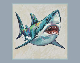 Shark Spirit Animal Art Print: Ocean Marine Illustration (Digital Download)