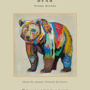 BEAR Spirit Animal Print: Nature Wall Art (Digital Download, jpg, png) Be My STRENGHT