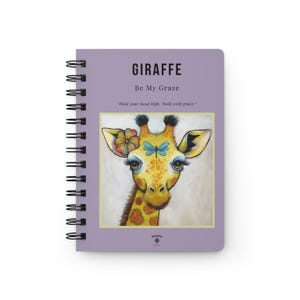 Cahier à spirales - Illustration GIRAFE (A5, 150 pages) Safari Journal, cadeau animalier - Be My GRACE