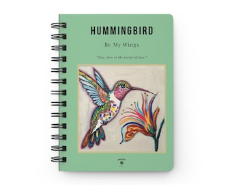 Hummingbird Journal: Spiral Notebook with Lined Pages - Nature Lover Gift 5x7 "