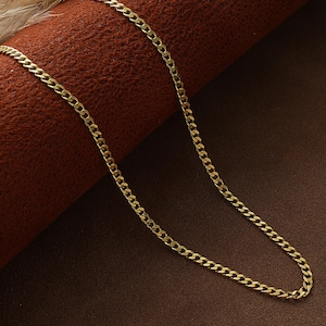 14K Gold Thick Cuban Chain Necklace , Curb Chain Necklace , Gold Chain , Unisex Chain Necklace , Gold Chain for Men or Women , Gift for Her