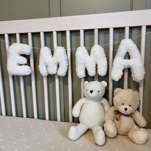 Plush personalized name garland | Custom Name Banner | Fabric Name Garland | Name Garland for Nursery | Name Garland for Baby Shower