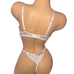 Custom Lingerie - Custom Name Thong - Bra & Panty Set - Bridal Lingerie - Wedding Day Gift - Anniversary Gift - Gifts - Personalized Thong image 4