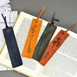 Personalized Leather Bookmark,Custom Name Bookmark,Gifts for Readers,Gift for Book Lovers,Bookmark for Her,Bridesmaid Gift,Wedding Gift
