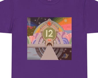 Retro flipperkast countdown-shirt, generatie X tv-nostalgie