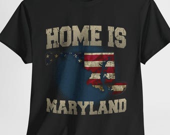 Maryland Pride T-Shirt, Vintage State Flag, Gift for Marylanders