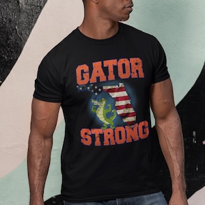 Gator Strong Tee - Unisex Heavy Cotton Florida Gator Strong T-Shirt, Gifts for Gator Fans, Florida Pride, Florida Sports Enthusiasts