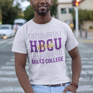 HBCU Made Miles College T-Shirt, Purple and Gold Pride. Historic Black College University Apparel, Miles Alumni, HBCU Unisex Heavy Cotton T