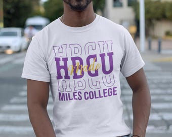 Miles College T-Shirt, HBCU Pride, Purple and Gold, Unisex Cotton Tee