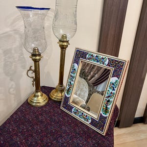 Persian Khatam Mirror - Handmade Marquetry Inlay Wall/Table Mirror - Middle Eastern Home Decor, Persian Art Gift