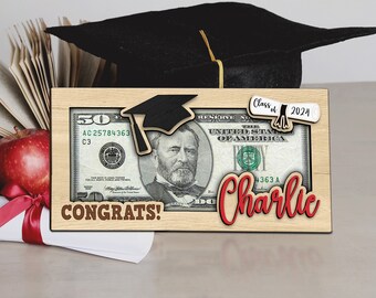 Personalized Money Holder Graduation Gifts, Graduation Money Gift Holder, Congratulations Grad Gift,  Unique Grad Gifts, Class of 2024, MH16