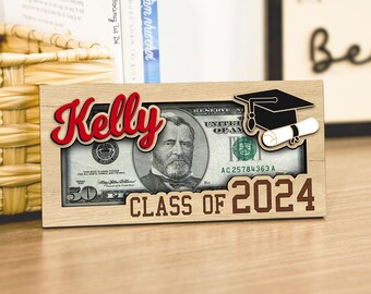 Personalized Graduation Gifts, Graduation Gift Money Holder, Congratulations Grad Gift,  Unique Grad Gifts For Him Class of 2024 MH11