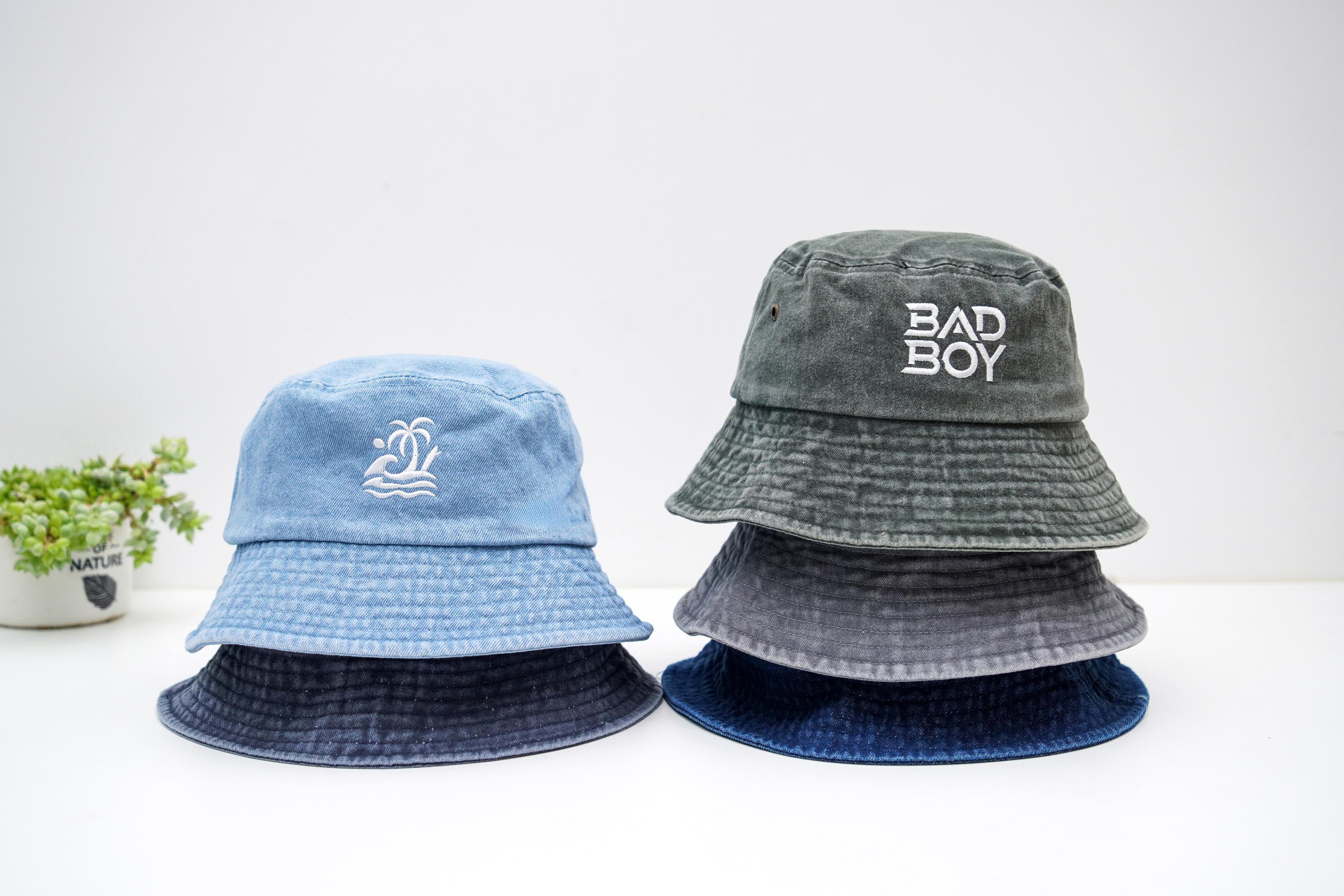 Hurley Denim Olivia Fringed Raw Hem Bucket Hat Yupoong The Classics Sample RARE il_fullxfull.7603626045_ifp6.jpg main image 3