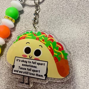 Emotional Support Taco Keychain