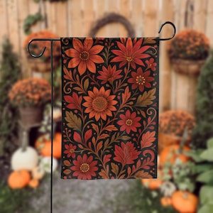 Herbstgarten-Flagge, Herbst-Blumenhof-Dekor, doppelseitige Außenflagge, Ernte-Veranda-Dekoration, saisonale Erntedank-Flagge