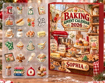 Baking Advent Calendar 2026, Personalized Baker Gift, 24 Day Christmas Countdown