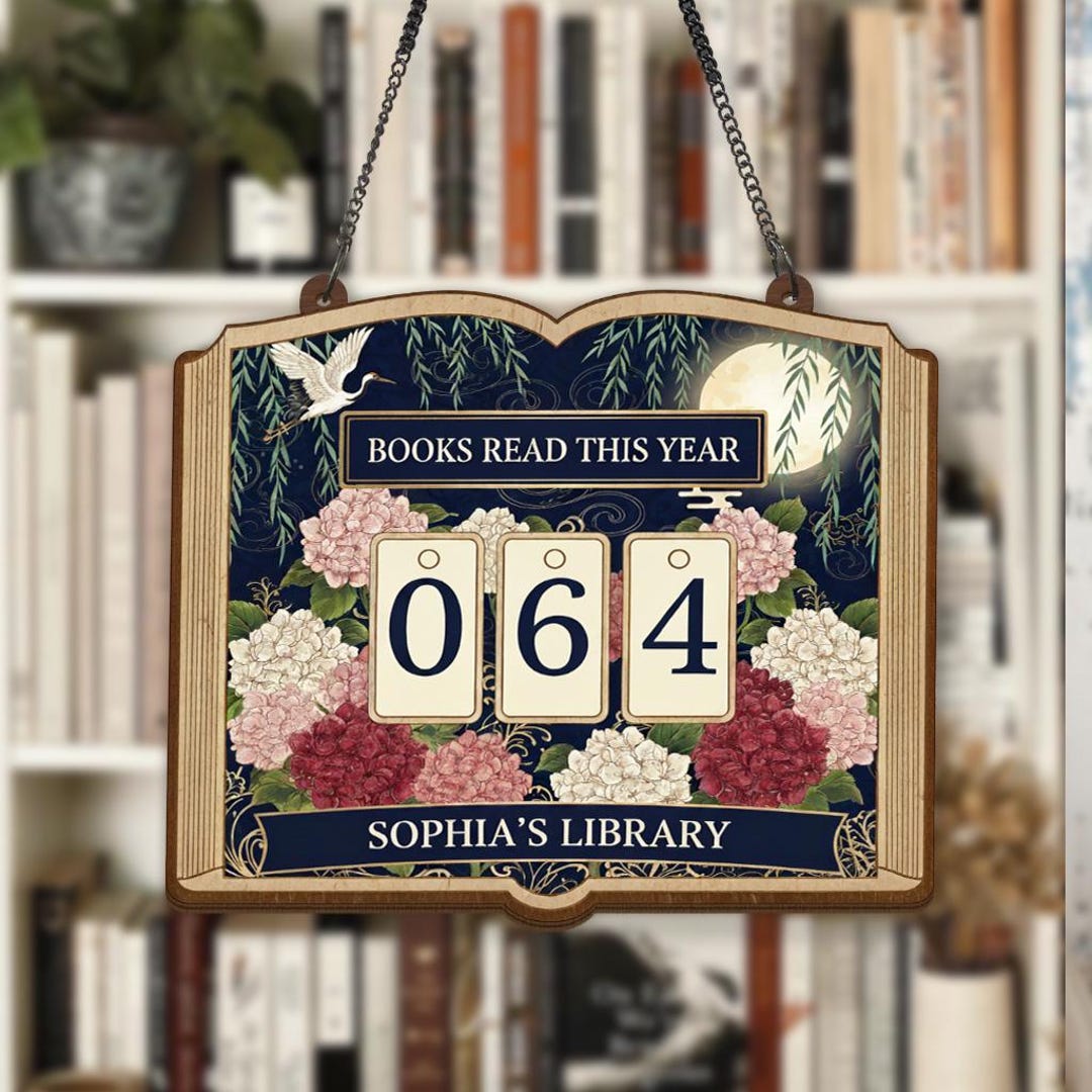 Book List Sign Personalized Wooden Book Tracker Sign, Library Decor - Etsy
