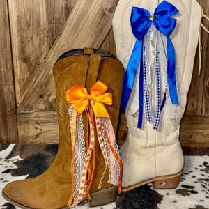 boot charm bows, boot bows, cowboy boot charms, shoe charms, megan moroney boots, southern charm, gift for her, keychain, charms, blue, coquette, bow, cowboy, accessories, ribbon, western, cowgirl, western accessories, coquette cowgirl, concert, western theme, western style, coquette accessories, coastal cowgirl car, bow charms