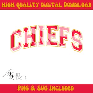 Football SVG, Trendy svg, Football PNG, Digital Download, Cut File, Chiefs svg png, Chiefs Football svg, Kansas Football, Super Bowl PNG