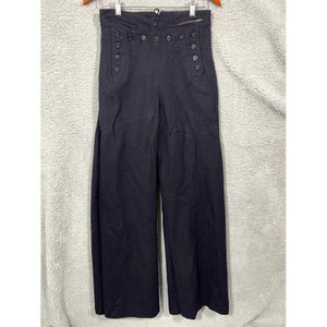 Navy 13 Button Pants - Etsy