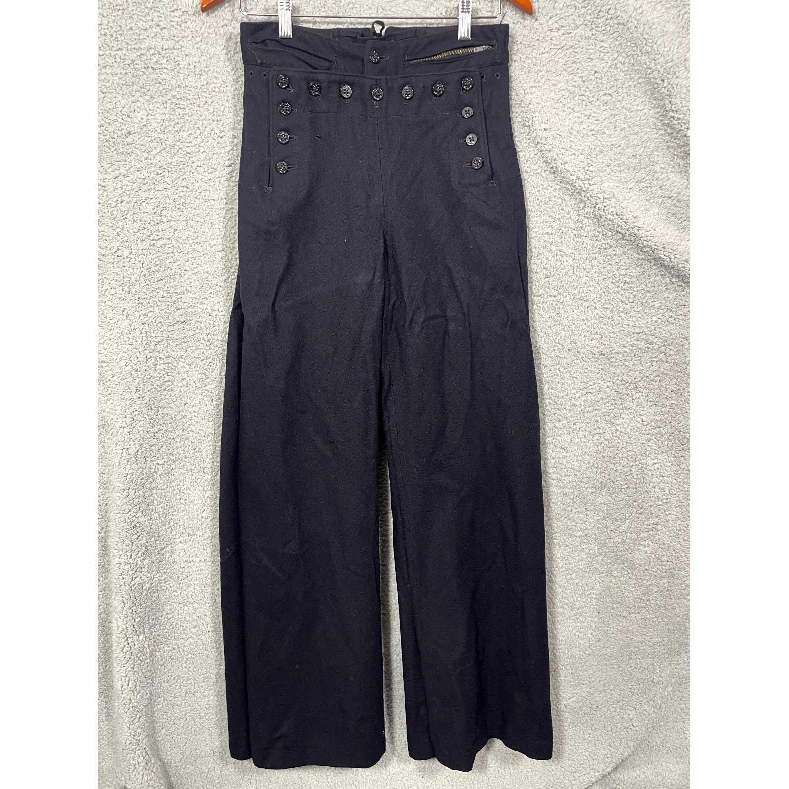 Navy 13 Button Pants - Etsy