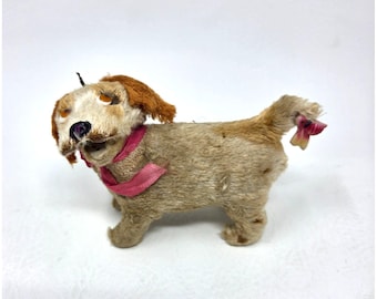 VTG 1940's Wind Up Toy Dog Butterfly on Tail Occupied Japan 5" Not Working