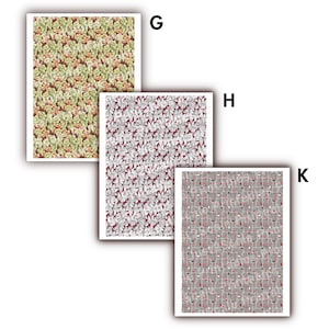 Set van 3 poppenhuis schaal 1/12 vintage stijl linoleumvloeren Afdrukbare downloads